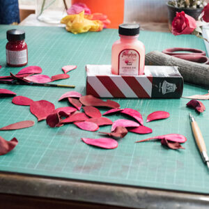 Creating of a Leather Flower, petals, create, learn, workshop, handmade