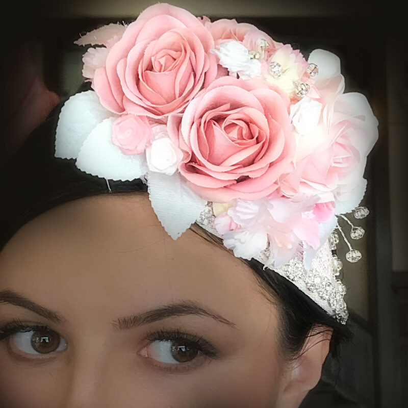 Hand painted Head Pieces, fascinator, wedding flowers, bride, mother-of-the-bride
