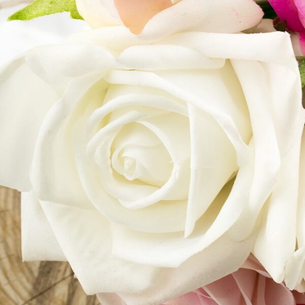 Bridal White Real Touch Rose, artificial wedding flowers