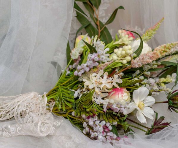 Hand-tied Garden Wedding Bouquet online and in person Workshop