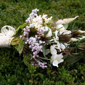 Artificial flowers Hand-tied Boho Unstructured Wedding Bouquet