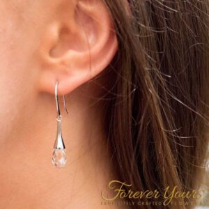Teardrop Crystal Pendant Earrings